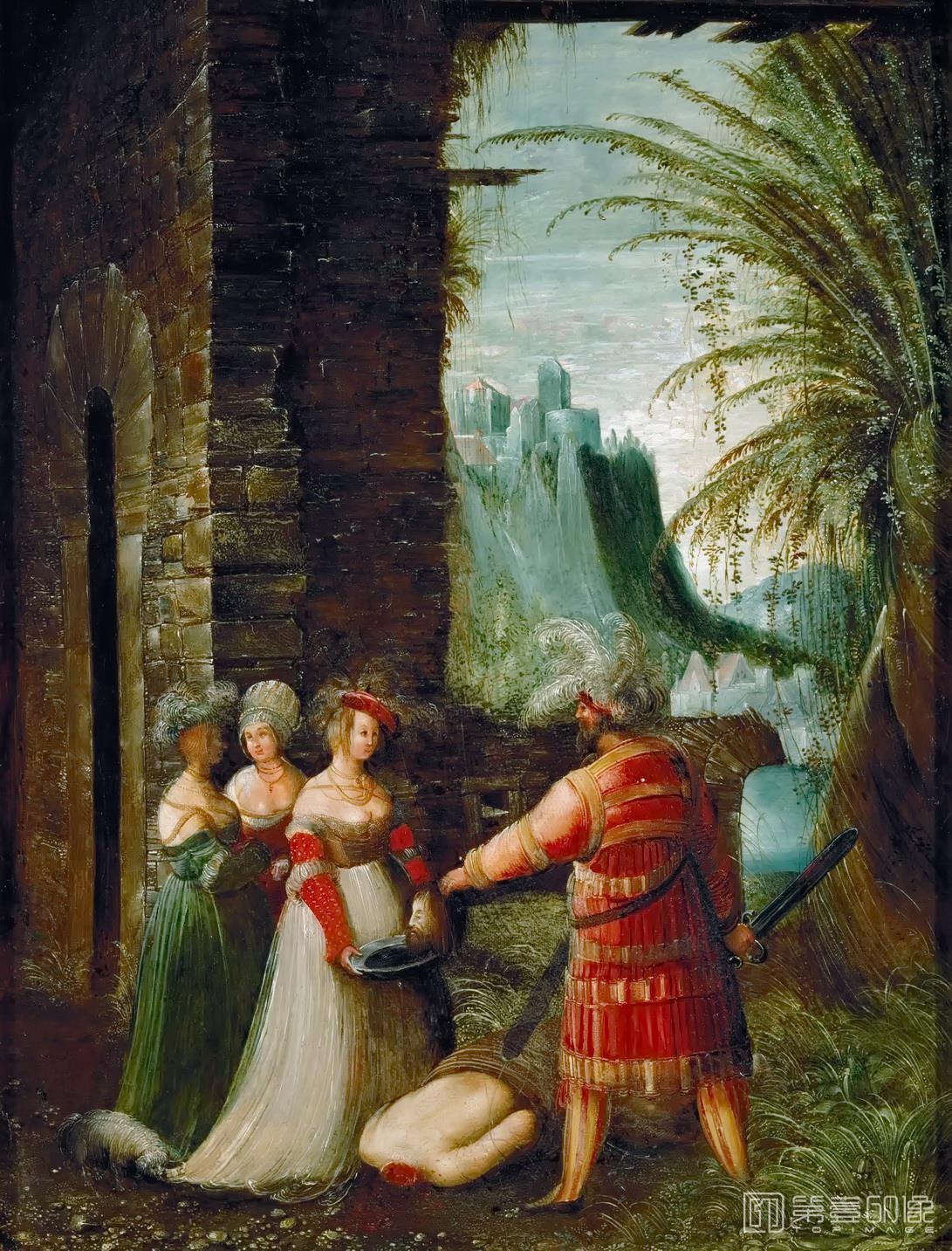 油画-奥地利维也纳艺术史博物馆-Albrecht Altdorfer Salome with the Head of John the Baptist-022